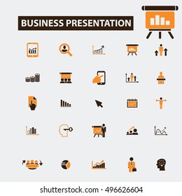iconos de presentación de negocios
