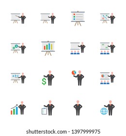 Business Presentation Icons - Flat Series - Set 2