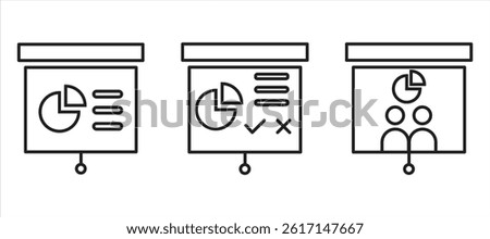 business presentation icons set. white background