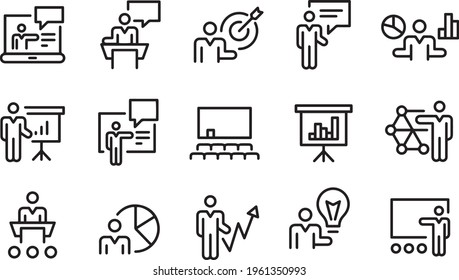 Business Presentation Icons vector design 