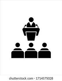 icono de presentación empresarial,mejor icono plano vector.