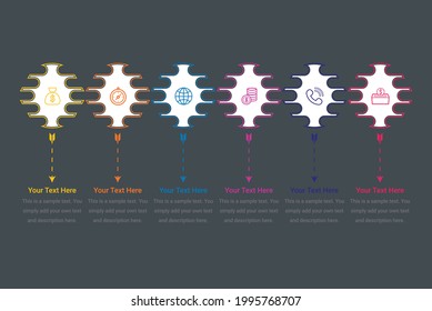 Business presentation or info graphic template vector image 6
