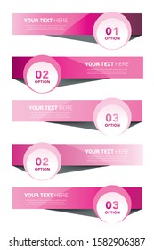 Business presentation or info graphics concept with 5 options.