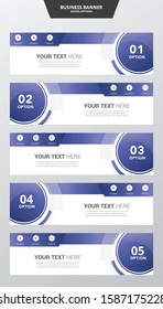 Business presentation or info graphics concept with 5 options.