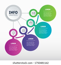 Business presentation or info graphics concept with four steps. Sales funnel. A quarter of a circle. Infographic of technology or education process with 4 options. Segmented Annual report.