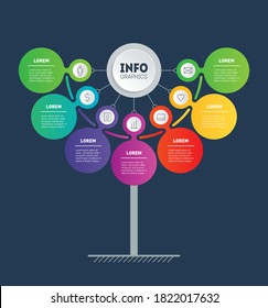 Business Presentation Or Info Graphics Concept With 7 Options. Template Of Sales Funnel. Diagram Or Infographic Of Technology Or Education Process With Seven Steps.