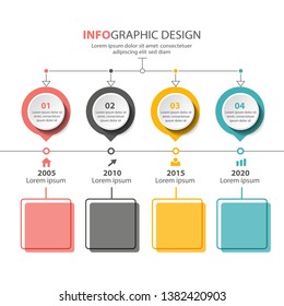 Business presentation or infographic with 4 options. 