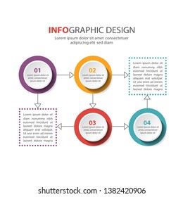 Business presentation or infographic with 4 options. 