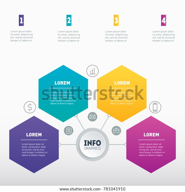 Business Prasentation Oder Infografik Mit 4 Optionen Stock Vektorgrafik Lizenzfrei