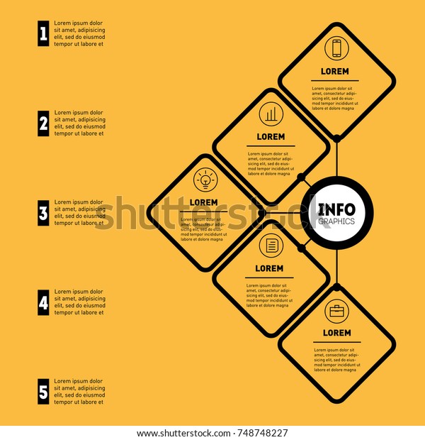 Business Presentation Infographic 5 Options Vector Stock Vector Royalty Free 748748227 5435