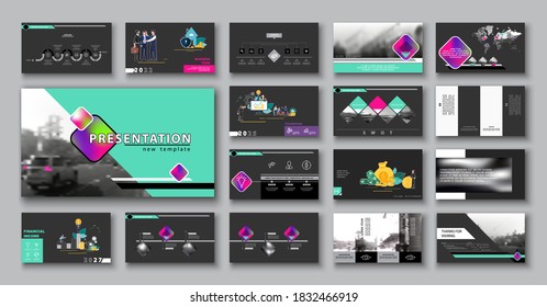 Business presentation, infographic design yellow elements template, background. Business travel by car. A team of people creates a city business.Financial work in a team Use of flyers in marketing,SEO