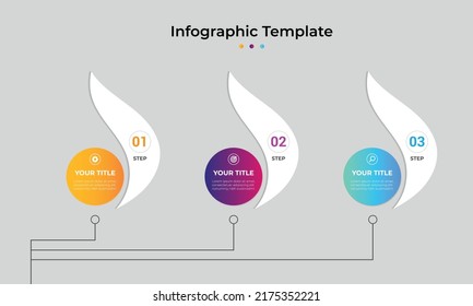 Business presentation Infographic template design. Business concept with 3 steps, options and flow charts.