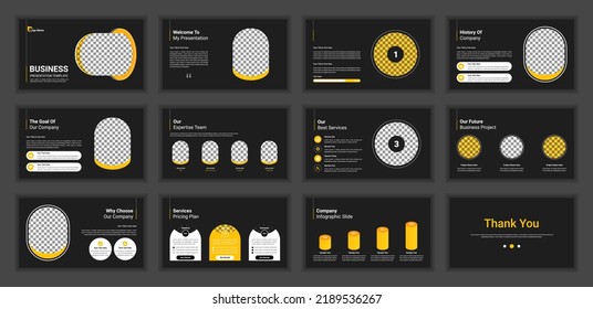 business presentation infographic template set. use for keynote presentation background template, website slider, brochure cover, landing page, annual report brochure, company profile.