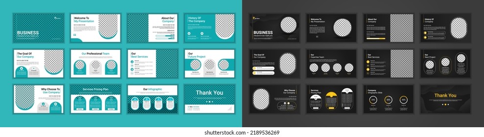business presentation infographic template set. use for keynote presentation background template, website slider, brochure cover, landing page, annual report brochure, company profile.