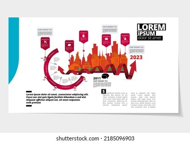 Business presentation infographic template, vector