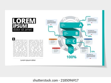 Infografik-Vorlage für die Unternehmenspräsentation, Vektorgrafik