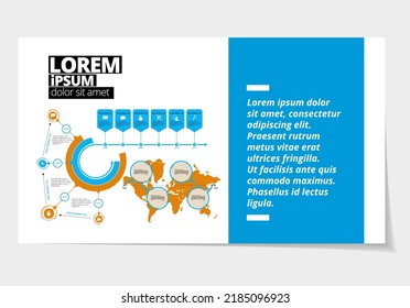 Business presentation infographic template, vector