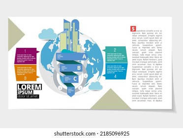 Infografik-Vorlage für die Unternehmenspräsentation, Vektorgrafik