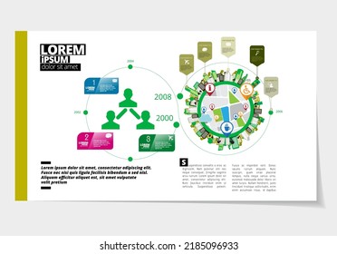 Plantilla infográfica de presentación de negocios, vector
