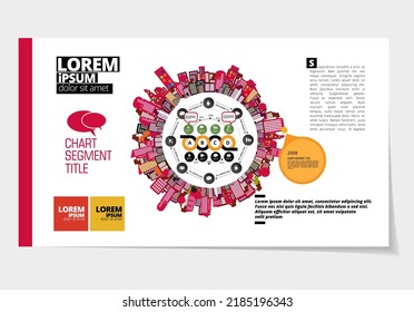 Plantilla infográfica de presentación de negocios, vector