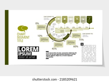 Business presentation infographic template, vector