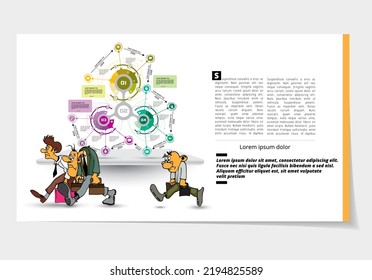 Infografik-Vorlage für die Unternehmenspräsentation, Vektorgrafik