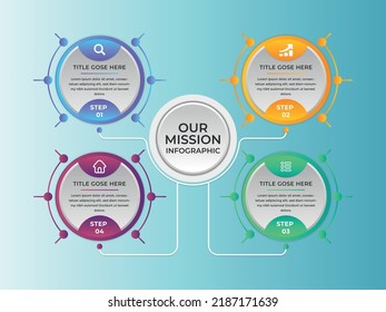 Business Presentation Infographics abstract 3d vector design template with 4 steps or options. can be used for workflow layout, diagram, annual report, web design, Creative banner, label vector