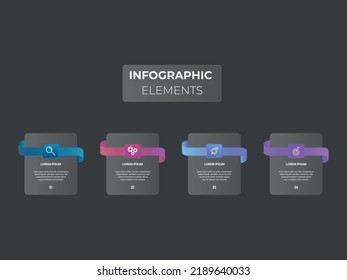 Business Presentation Infographics abstract 3d vector design template. Can be used for workflow layout, diagram, annual report, web design, Creative banner, label vector