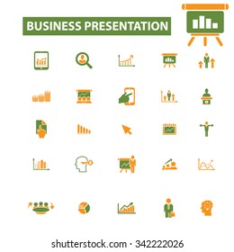 presentación de negocios, inteligencia, análisis, investigación de marketing, iconos de análisis, conjunto de conceptos vectores de signos para infografías, móviles, sitios web, aplicaciones
