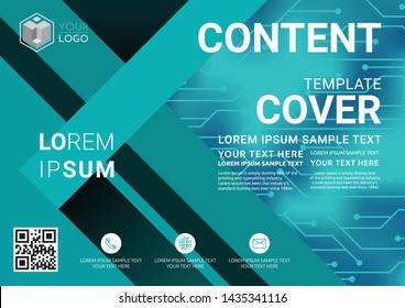 Business Presentation layout design template. Flyer Design, Annual report, Cover design template, Science technology concept, Flat style vector illustration artwork A4 size.