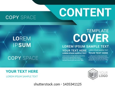 Business Presentation layout design template. Flyer Design, Annual report, Cover design template, Science technology concept, Flat style vector illustration artwork A4 size.