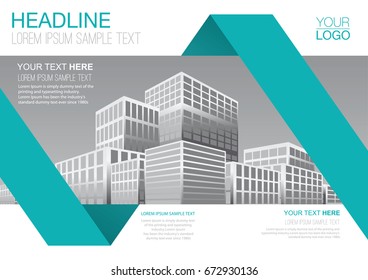 Business Presentation layout design template, Business Financial for background, Cityscape background, Flat style vector illustration artwork.