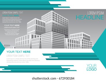 Business Presentation layout design template, Business Financial for background, Cityscape background, Flat style vector illustration artwork.