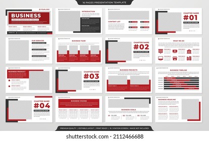 business presentation layout template design with simple and minimalist style use for company profile and annual report