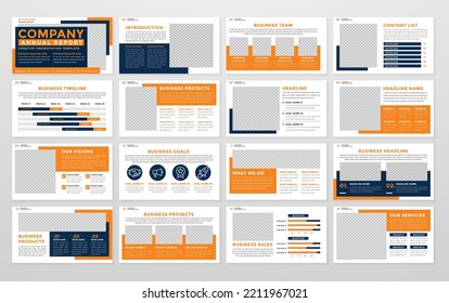 Business presentation layout template design with minimalist style and modern concept use for business proposal
