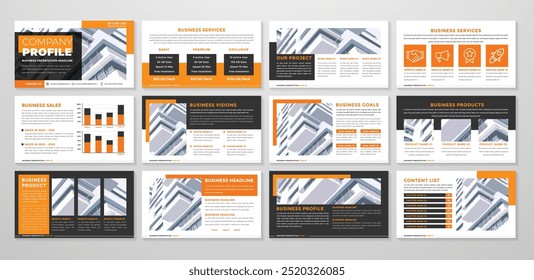Business presentation layout template design with minimalist style and modern concept use for business proposal