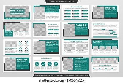 business presentation layout template with minimalist style and clean concept use for business keynote slide and annual report