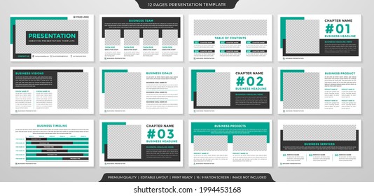 business presentation layout template with modern and minimalist concept  