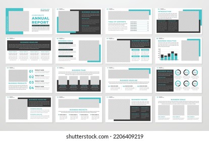 uso de plantilla de diseño de presentación de negocios para perfil de empresa