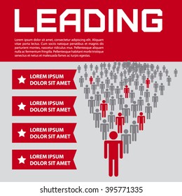 Business presentation - leading. Vector illustration.