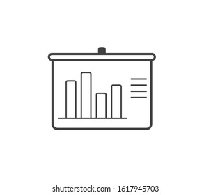 Business presentation line icon vector 