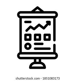 business presentation line icon vector. business presentation sign. isolated contour symbol black illustration
