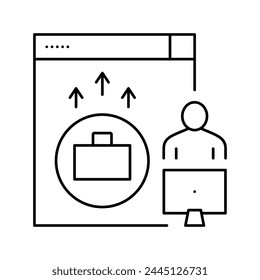 business presentation line icon vector. business presentation sign. isolated contour symbol black illustration