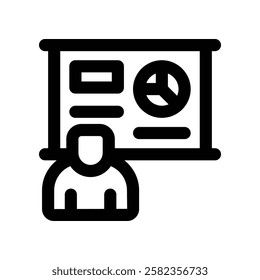 business presentation line icon. vector icon for your website, mobile, presentation, and logo design.