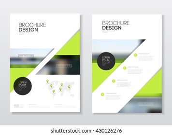 Business presentation with map. Material design style.