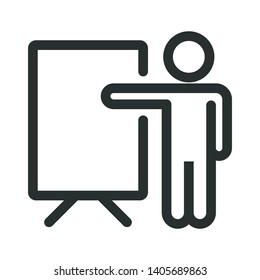 business presentation - minimal line web icon. simple vector illustration. concept for infographic, website or app.