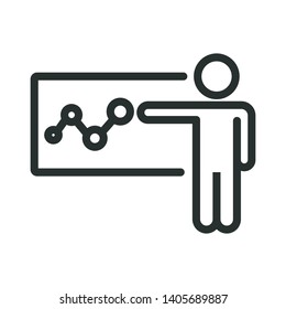 business presentation - minimal line web icon. simple vector illustration. concept for infographic, website or app.