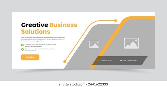 Business presentation minimalist web cover photo and ads banner design