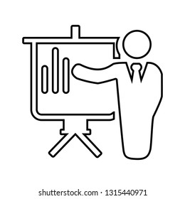 Business Presentation Outline Icon