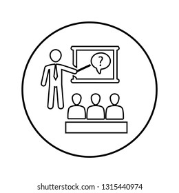Business Presentation Outline Icon